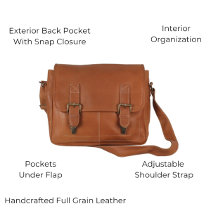Alternative view of Adventurer Leather Messenger Bag